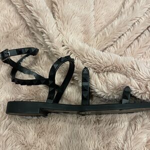 Steve Madden Black Studded Sandals